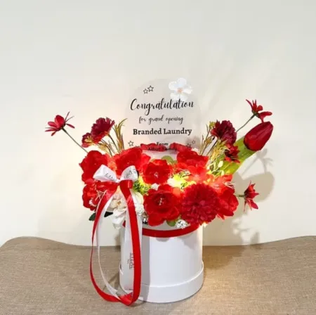 Bloom Box Akrilik Ucapan Grand Opening Tanah Datar
